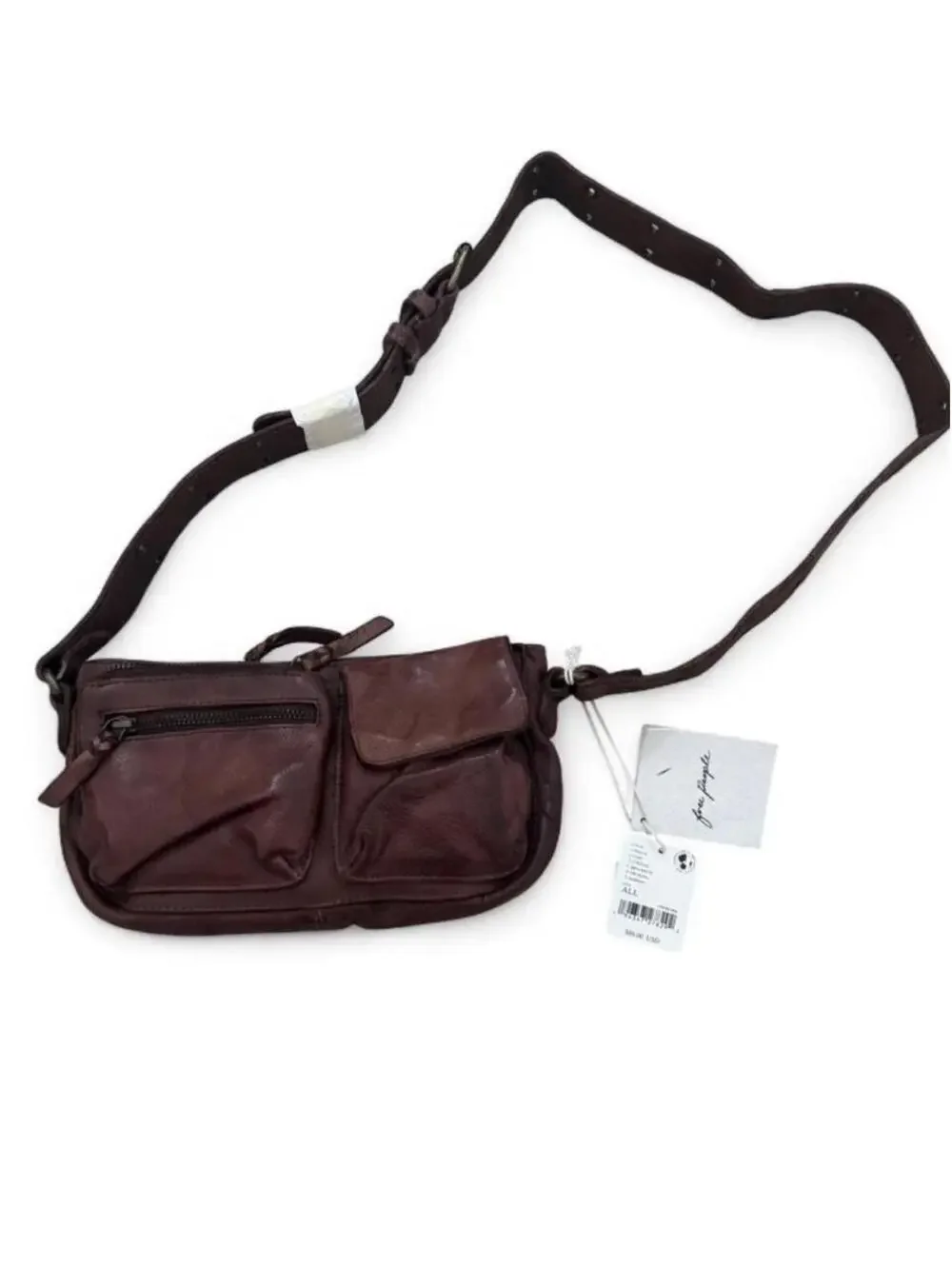 Free People Women's Brown and Burgundy Bag
